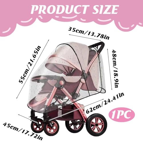 Duluok Habillage Pluie Universelle pour Poussette, Habit de Pluie Poussette – vue 2