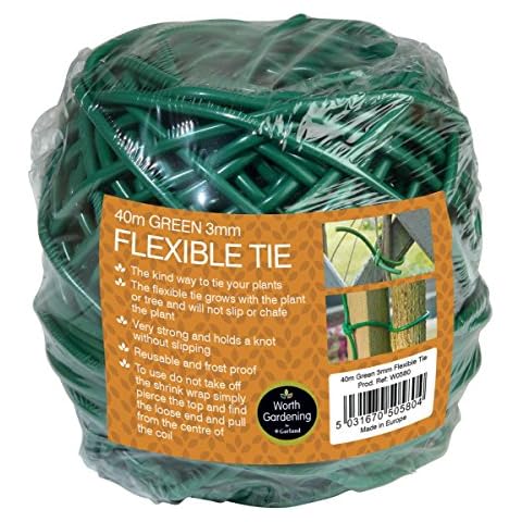 W0580 Garland 40 Metre Flexible Tie Green 3 Millimeter Wide Cover