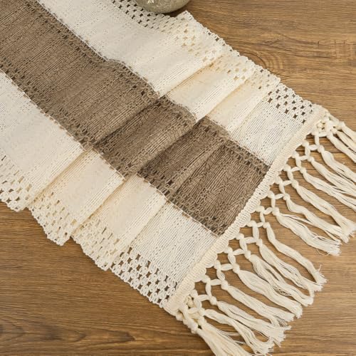 Boho Table Runner Farmhouse Table Runner 72 Inches Long Rustic Co...