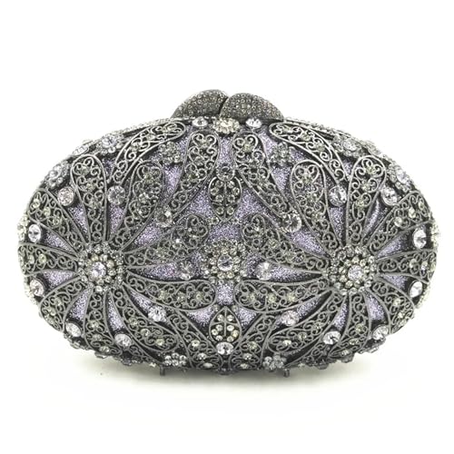 Sacs de soirée à fleurs pour femmes avec strass et fermoir solide