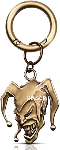 HINSCR Llavero de unicornio 3D de metal antiguo de caballo de guerra para automóvil, motocicleta, decoración de llaves