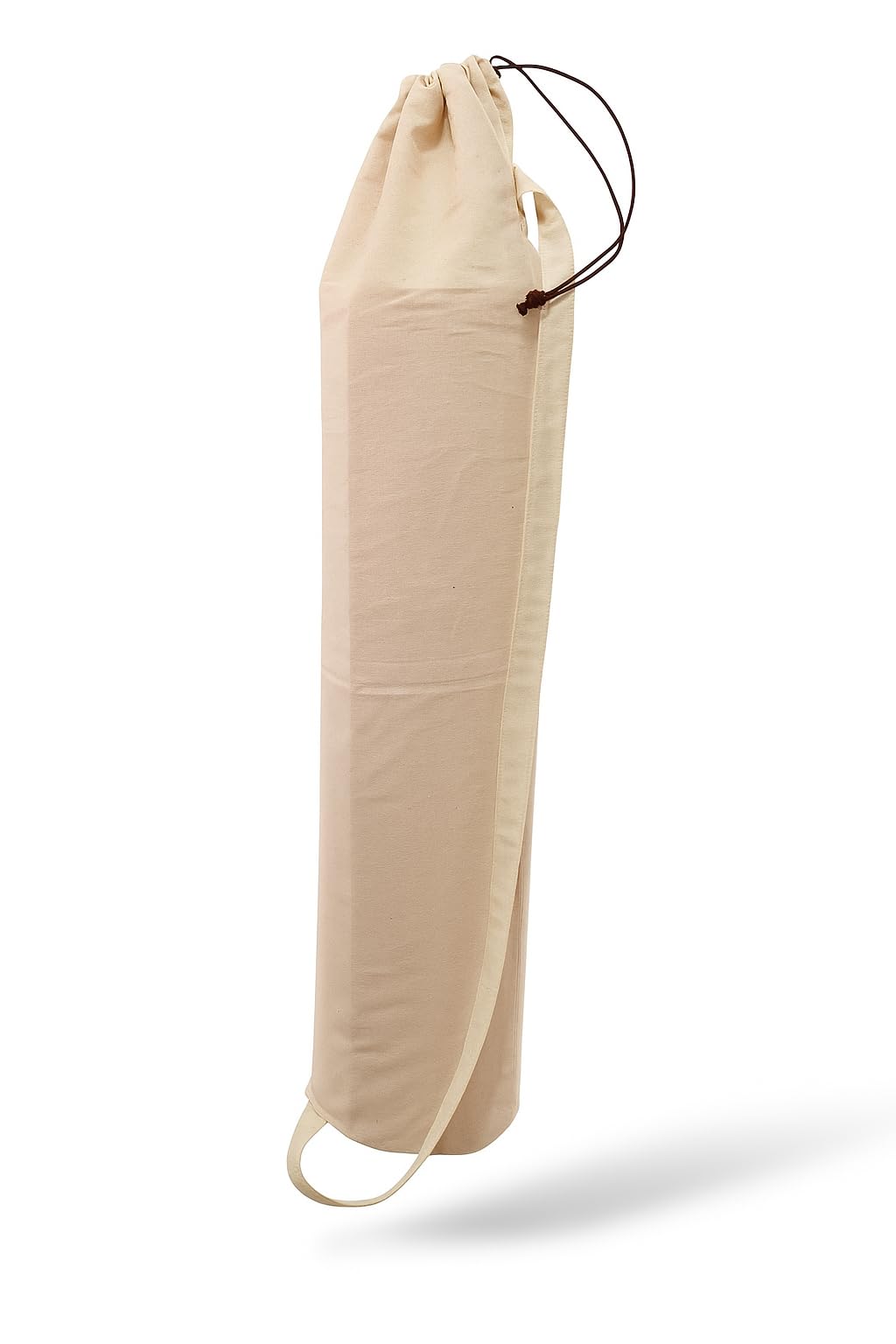 QUNNIX Cotton Yoga Mat Carry Bag - Yoga Mat Cover with Drawstring Closure & Shoulder Strap Durable & Lightweight Yoga Carry Bag for Men & Women (Beige)