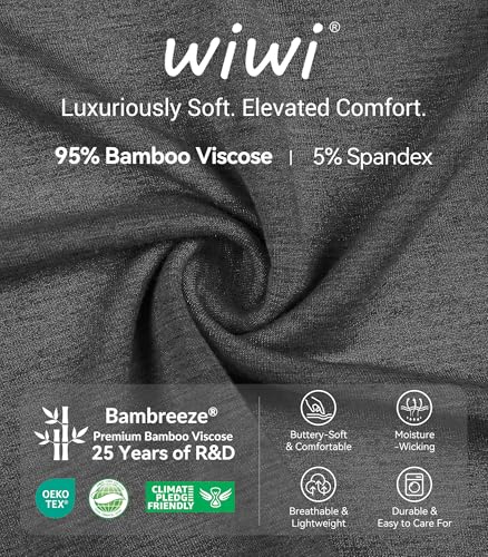 Image of WiWi Womens Pajamas Set Bamboo Viscose Super Soft Short Sleeve Top Ruffle Shorts Sleepwear Cooling Pj Sets S-XXL