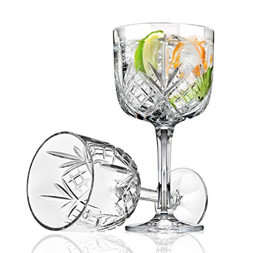 Godinger Gin Cocktail Coupe Goblet Glass Dublin Collection, Set of 4