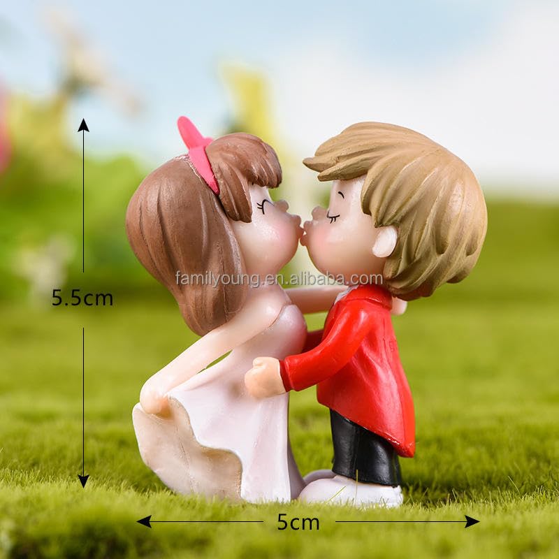 Image of Cortina Cute Cartoon Car Dashboard Interior Decoration Accessories Decoration Ornaments Plastic Crafts Girl and Boy Couple Ornaments
