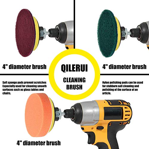 Drill Power Brush Scrubber Cleaning Brush,13Pack All Purpose Bathroom Surfaces Shower Tile,Grout,Floor,Kitchen Surface,Spin Brush with 2 Pieces Extension Attachment