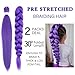 Beyond Beauty Long Purple Braiding Hair 30 Inch, Pre Stretched Synthetic Braiding hair for Braids,2 Packs Purple Extensions for Stage Party Halloween Costume Cosplay