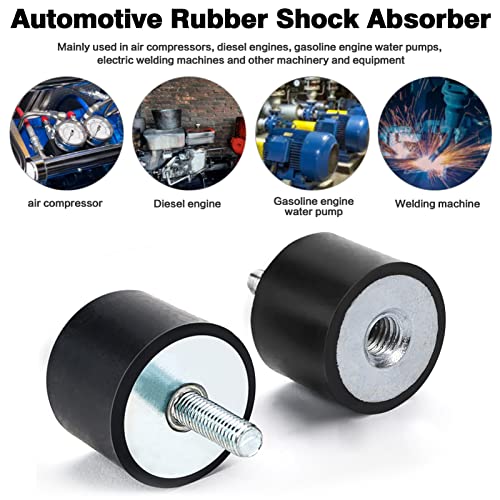 Samfox Gummilager m6 Silent Block Gummihalterungen - 4 Stück M6 Anti-Vibrationsdämpfer Gummilager Stoßdämpfer Anti Vibration Silent Block Bobbins (VD20 15 M6 18)