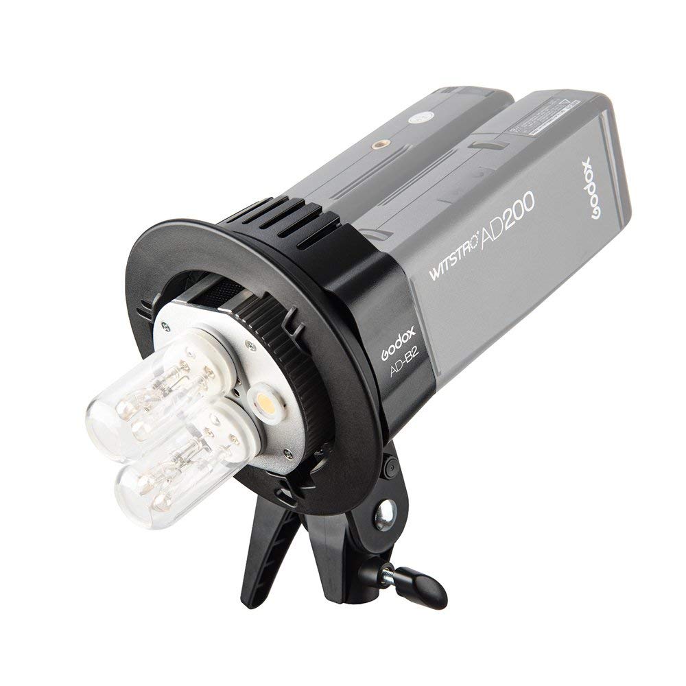 Godox WITSTRO AD-B2 AD200 Dual Power BlitzKopf Bowens Mount Double Tube Flash Head Halterung für AD200 Portable Flash Speedlite