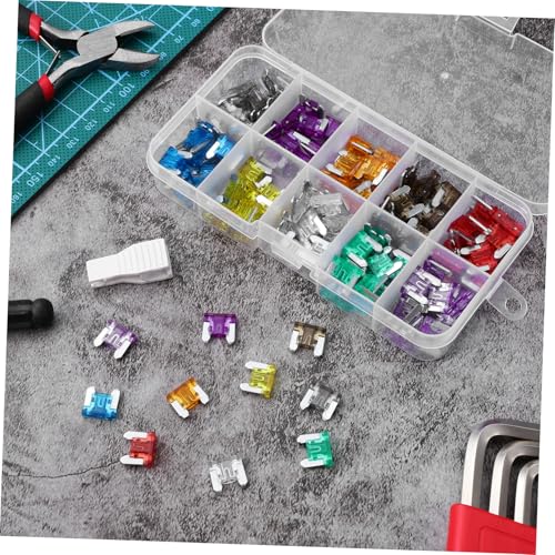 STOBAZA kit de fusibles automotrices 120 piezas con estuche de almacenamiento, surtido completo de mini fusibles para camión y bote para todo vehículo miniatura 6