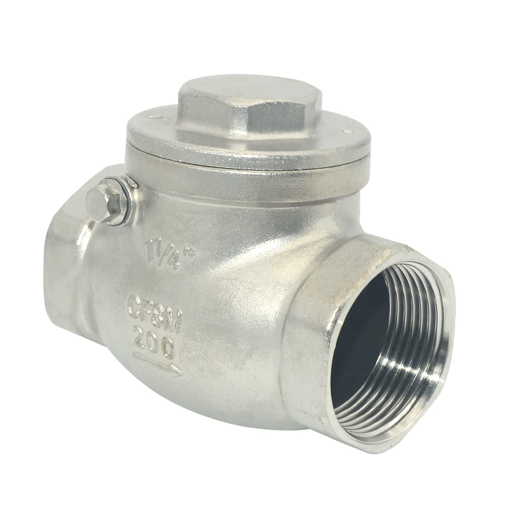 Zawór zwrotny 2.5-0.6 cm SS316 ze stali nierdzewnej, gwint wewnętrzny NPT x żeński, WOG 200 PSI PN16 CF8M