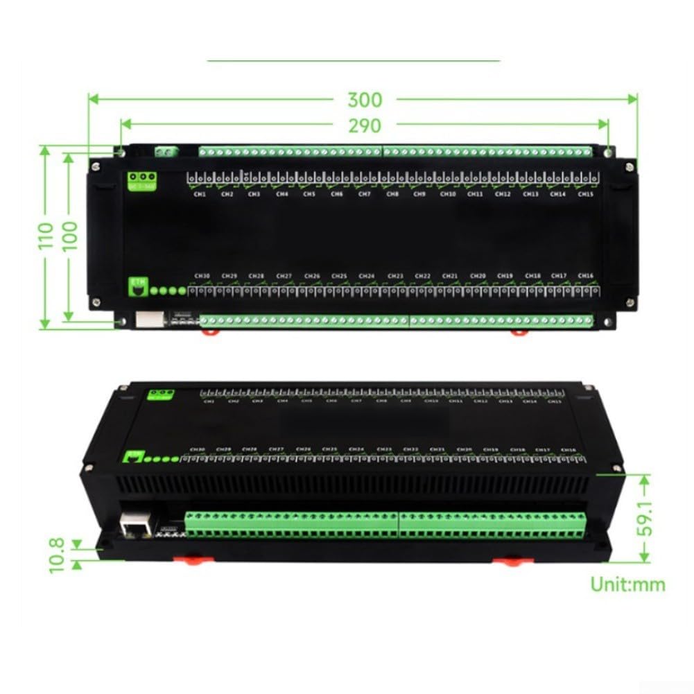 Modulo relè Ethernet a 30 canali con supporto TCP e RTU, alimentato, custodia in ABS industriale e montaggio flessibile per applicazioni di automazione