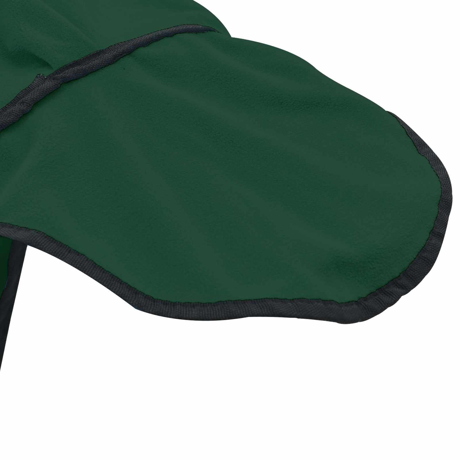 Manta para caballo verde oscuro de 125 cm, forro polar, transpirable y ligera, para entrenamiento, establo y transporte, color verde oscuro