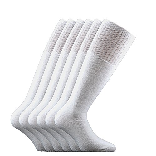 6 Paia Calzettoni Sportivi In Cotone Spugna - Modello Tubolare Senza Tallone Taglia Unica 38/46 - Foto 5