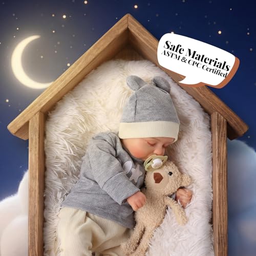 Muñeco Reborn Bebé Niño 20 Pulgadas Ojos Cerrados miniatura 4