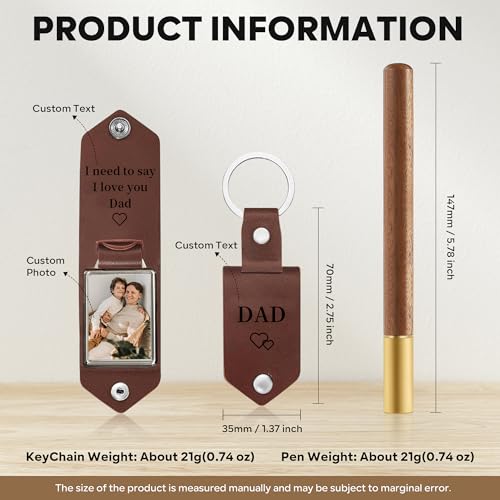 Gift for Men Him Husband - Personalized Wallets for Men, Mens Wallet Set Keychain Gift Box, Custom Initial Photo Wallet Slim Leather Wallet4