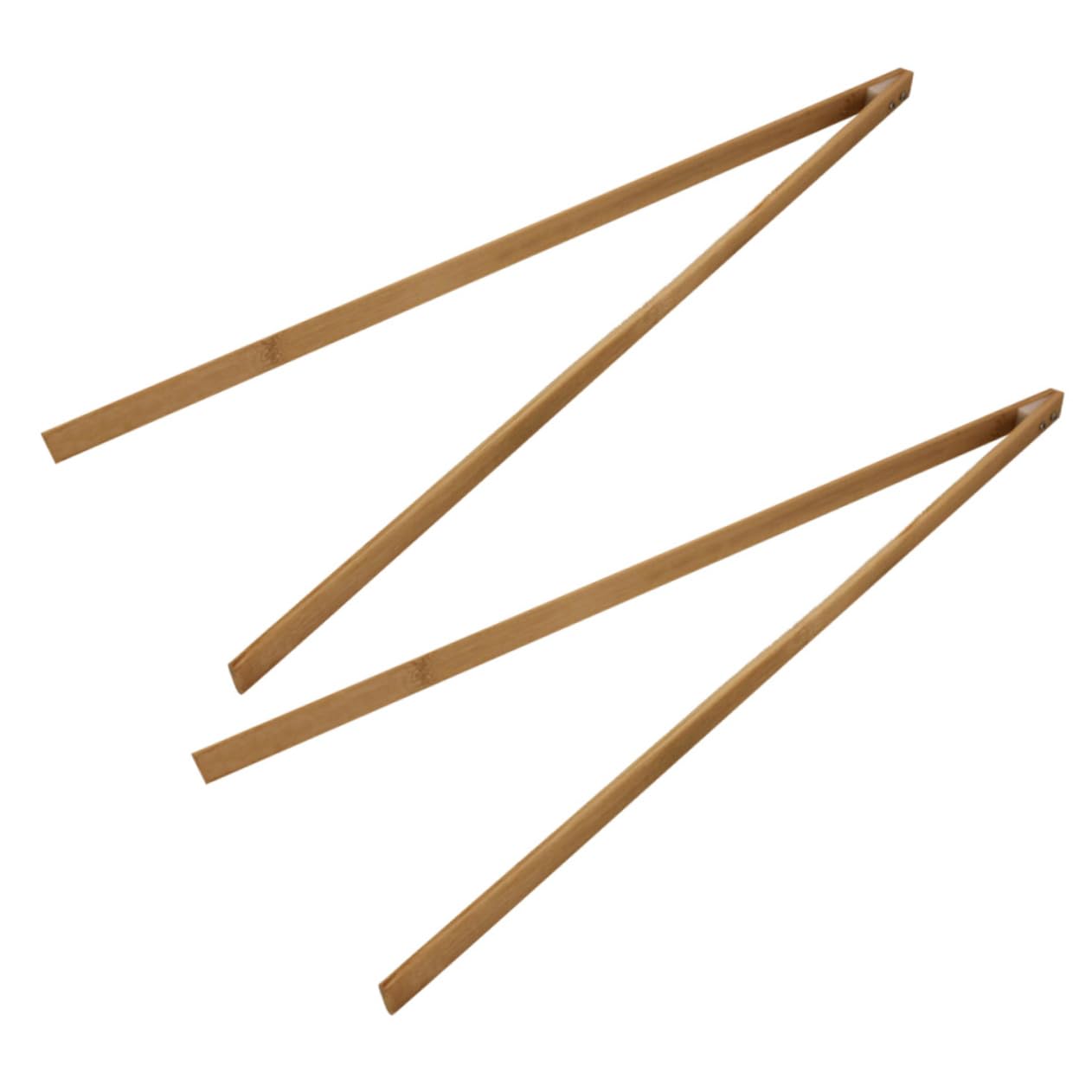 2 Pack Bamboo Trash Picker Grabber Long Cleaning Clamp Tool