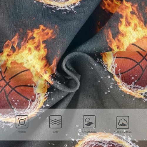 ODAWA Basketballs Flames Toddler Cotton Underwear, Tag-Free Comfort Underwear 2T Boys3