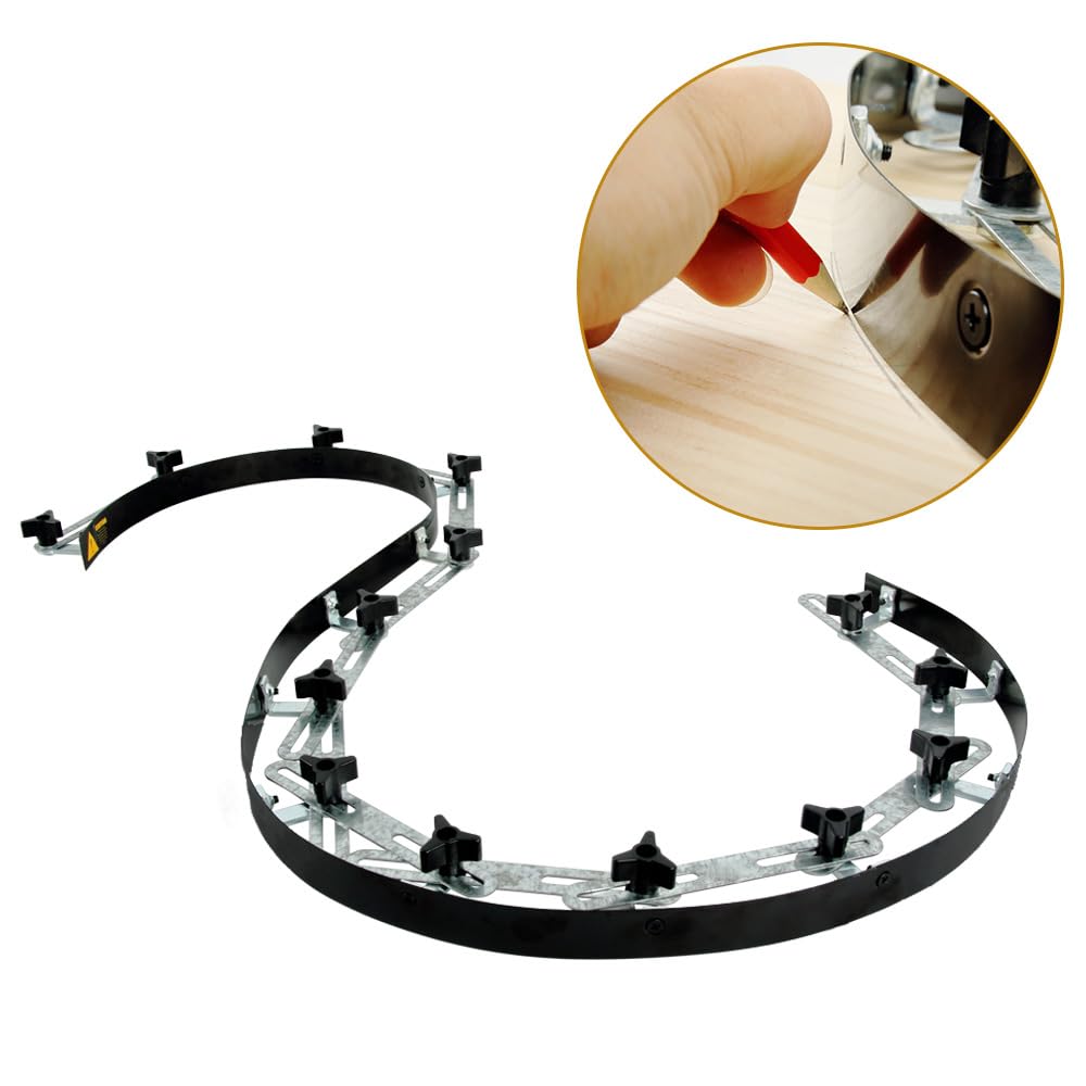 O'SKOOL Gabarit courbe en acier flexible 1700 mm Outil de travail du bois pour transférer des motifs incurvés