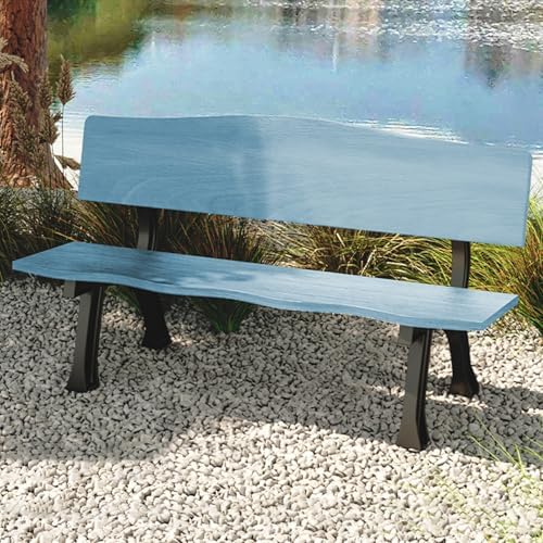 Commercial Grade Heavy Duty Outdoor Garden Bench - Farmhouse Style Park Bench for Patio & Porch - Durable Brown Log Design (150x52x74cm)
