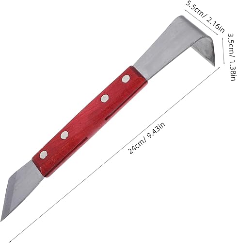 Miniatura 2 de Angoily Cuchillo de afeitar para carpintería, herramienta de mano para descortezar, herramienta de madera para descortezar, corteza, corteza,