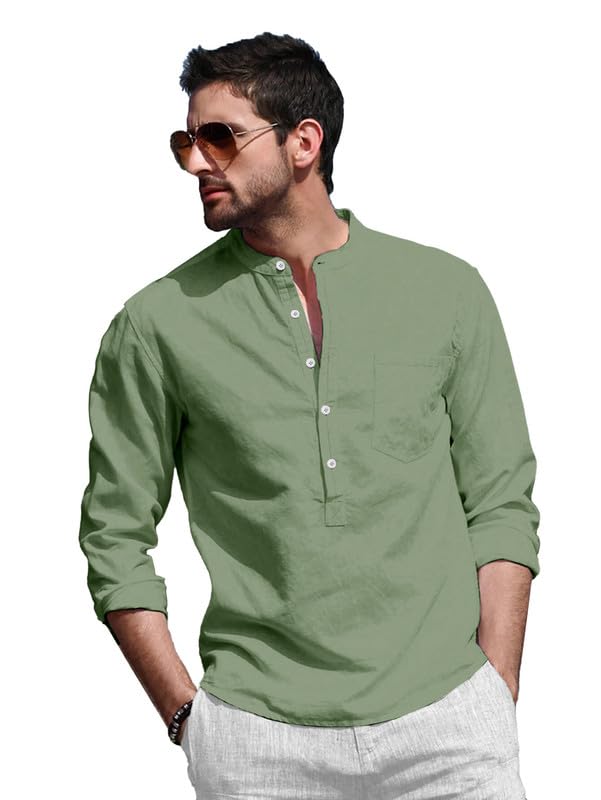 Be Active Men's Solid Regular (Rf0003 5-S_Green S)