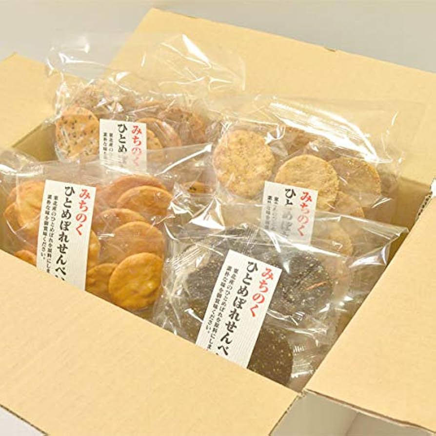ひとめぼれ　食品詰め合わせ Amazon.co.jp: ひとめぼれ せんべい4種セット 個包装 堅焼き