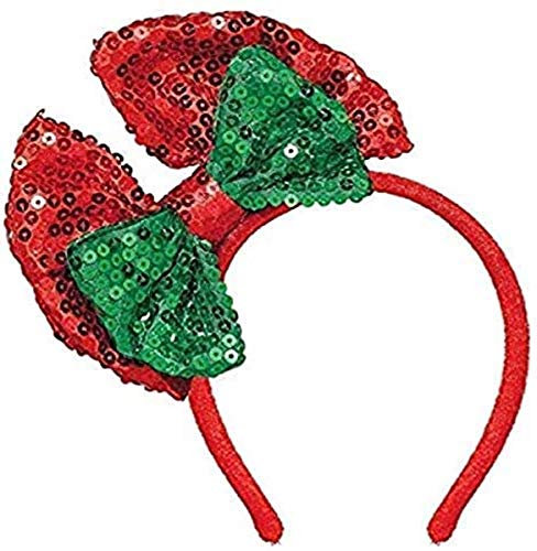 Amscan 394994 Sequined Small and Big Fabric Bow Headband