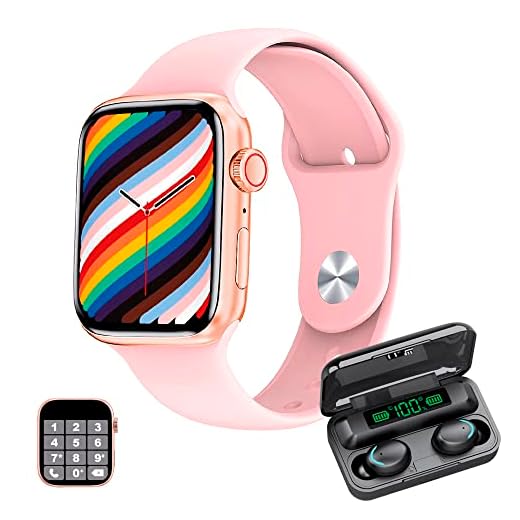 Kaloopp Reloj Inteligente Mujer, Smartwatch Mujer De 1,92" y Auriculares Inalámbricos Deportivos | Impermeable con Llamadas, Pulsómetro Y Notificaciones para Android iOS con Cascos Bluetooth