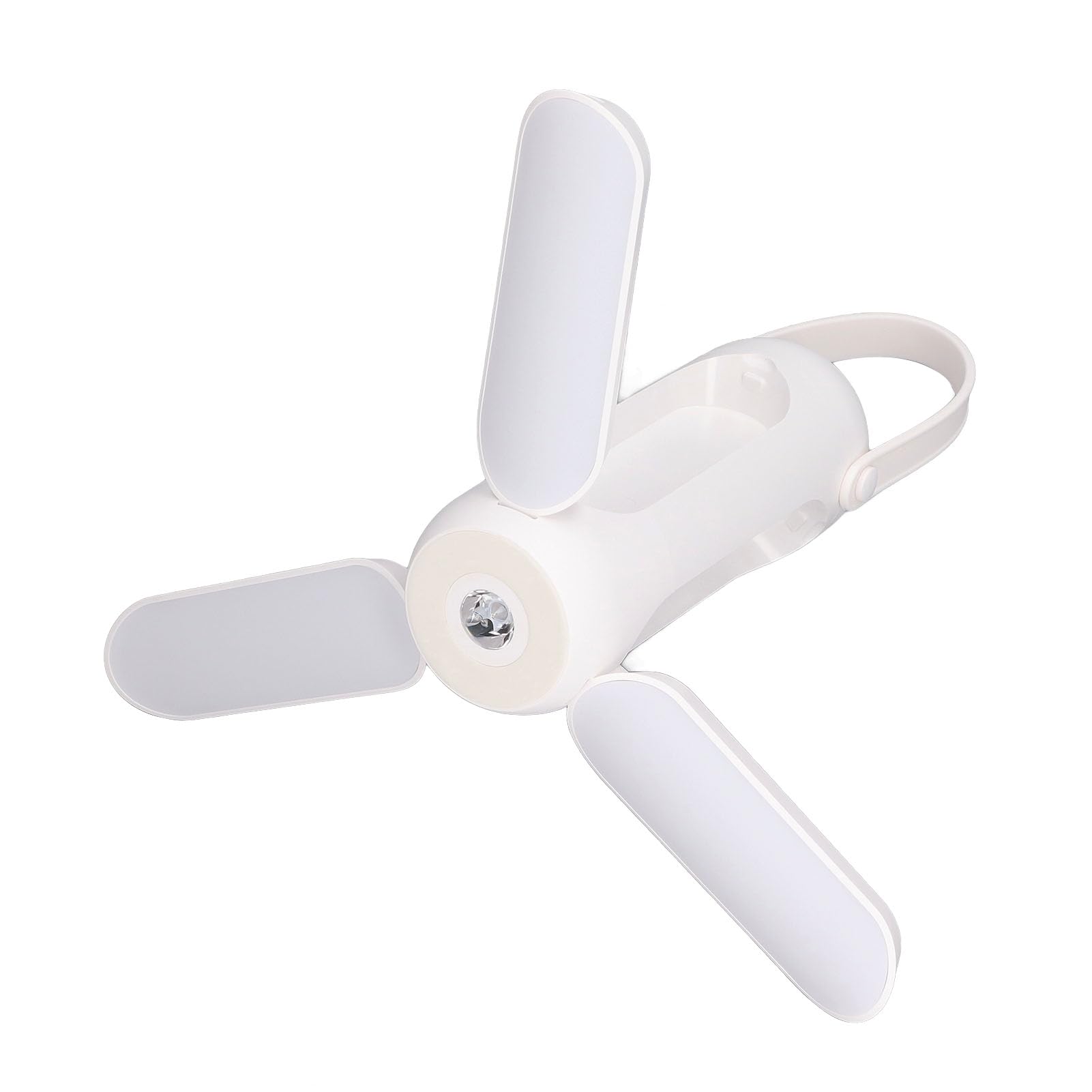 Fafeicy Lanterna da Campeggio Pieghevole con 4 Pannelli Regolabili, (WHITE) | Ricaricabile Via USB, ABS Impermeabile, 720 Regolabili, modalità Torcia e SOS, Gancio per Tenda o escursioni.