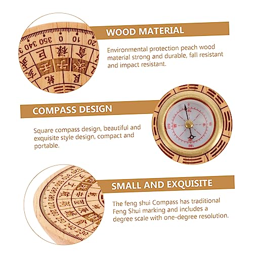 BESTonZON set de brújula Feng Shui Pan china artesanal elegante para escritorio, diseño ligero y duradero para hogar u oficina miniatura 6