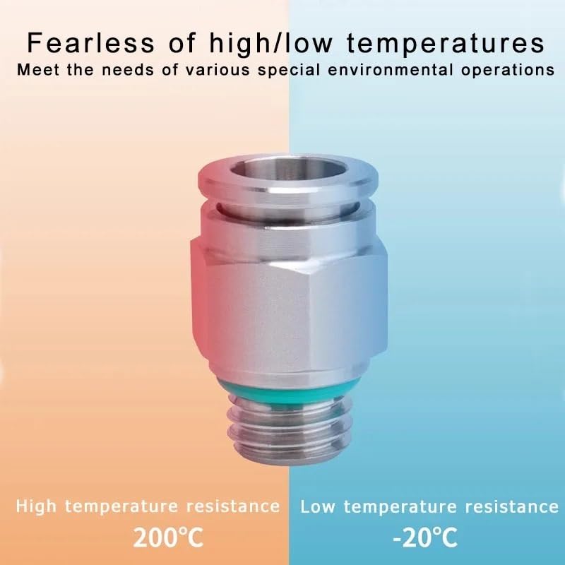 Compatible para Festo Kit Acoplador Neumático Acero Inox 304 10 Piezas