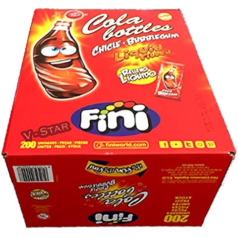1 Box Fini Bubblegum Cola Bottles 200er Kaugummi Cover