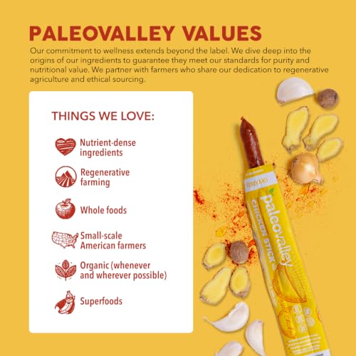 Paleovalley Chicken Sticks, Pasture Raised, Gluten Free, Teriyaki Jerky - image 8