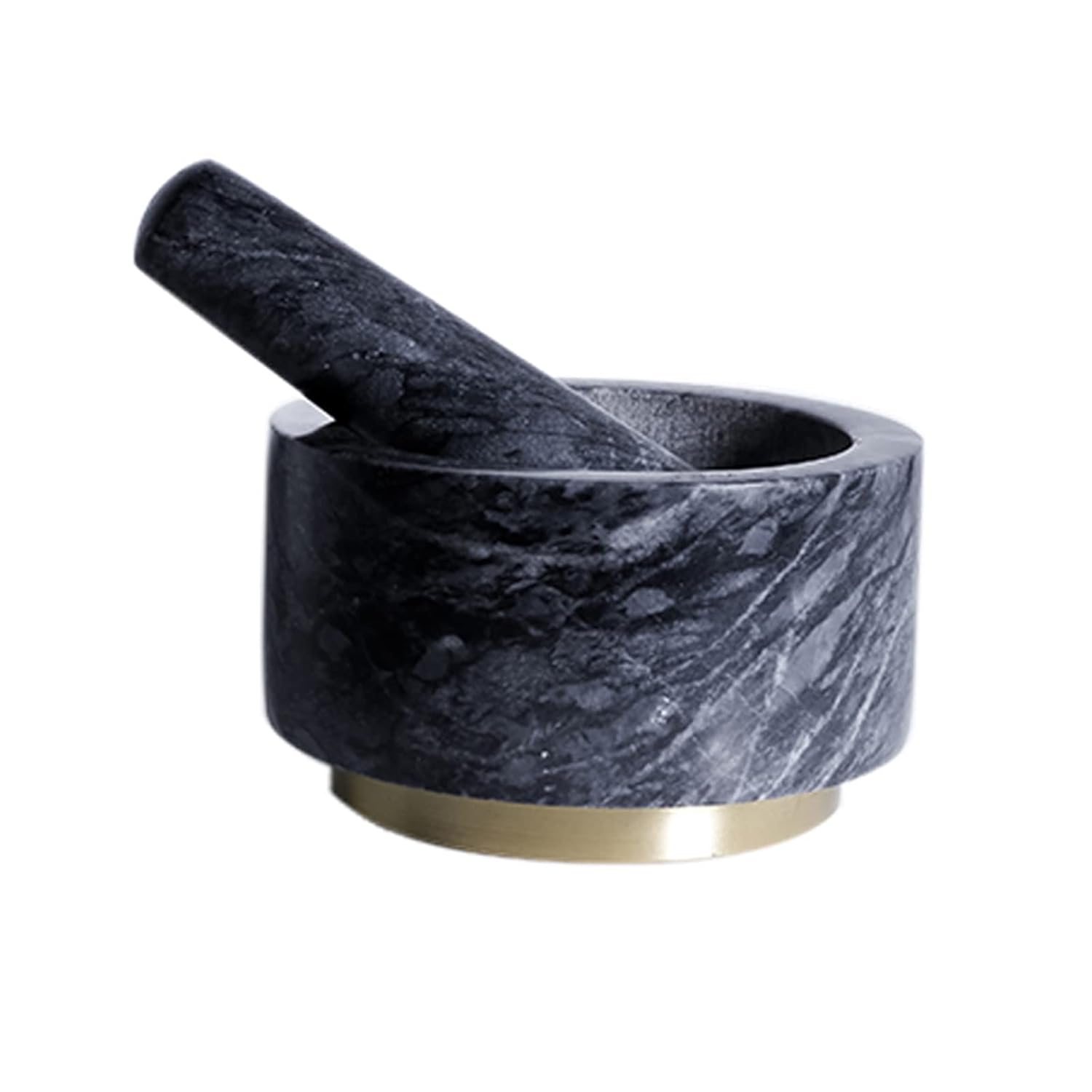 Polishing Granite Set with Gold Metal Base 2 Cup Capacity Make Fresh Salsa Pesto Herb Crusher
