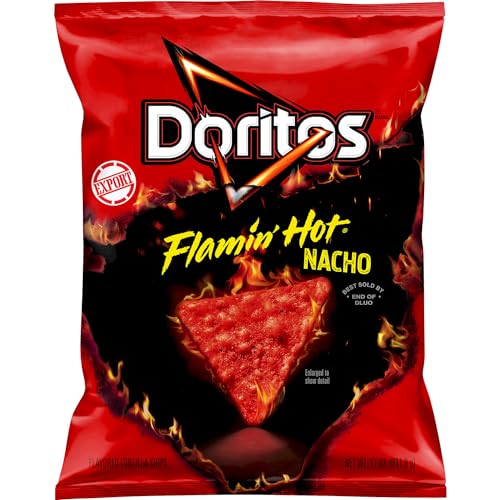 Image of Doritos Frito Lay Flamin' Hot Nacho Cheese Tortilla Chips, 11 Oz 311.8 G