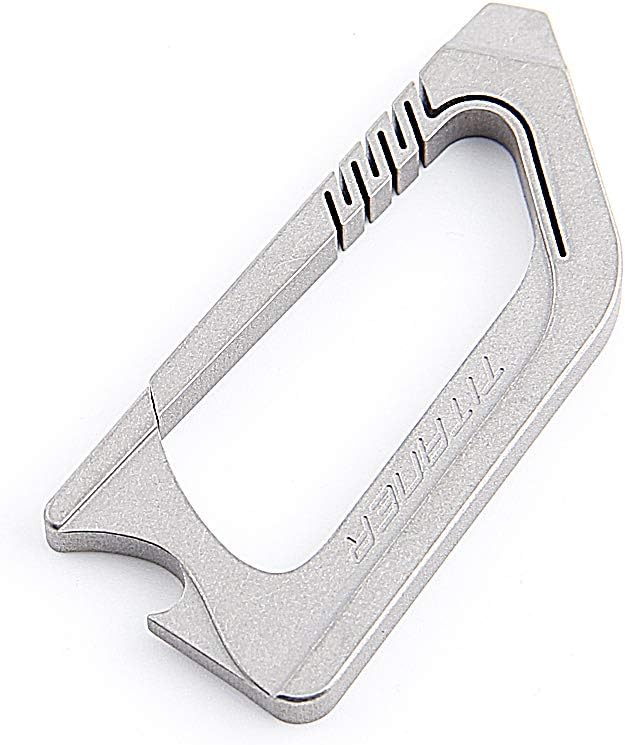 TITANER Multi Keychain Bottle Opener Screwdrivers Function Lightweight EDC Tool for Daily Life Outdoor Camping Hiking (Gray)