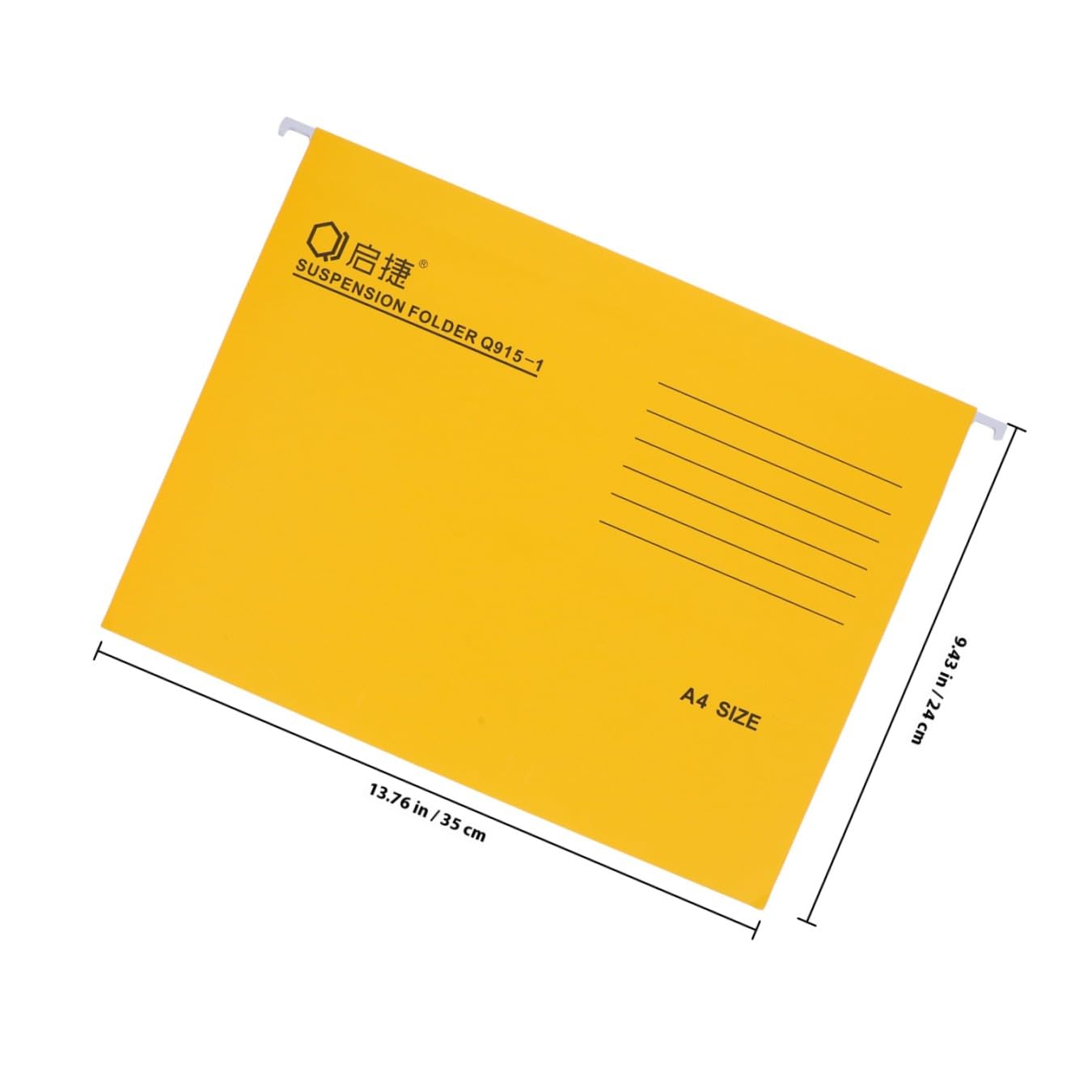 Lurrose 12 Stück Hängemappen A4 mit Metallclips Stabile Papierausführung für Dokumentenaufbewahrung Büro und Reise Leicht zu Sortieren
