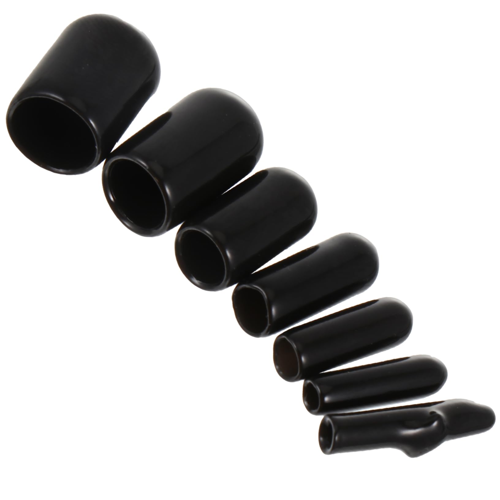 Cabilock 700pcs Flexible Thread Protector Caps Rubber End Covers for Bolt Screws Black Against Injury and Wear for Household Patio and Exercise Equipment