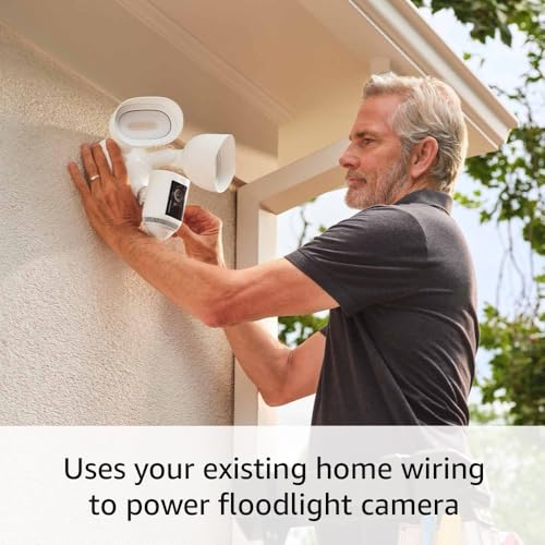 Like-New Ring Floodlight Cam Wired Pro with Bird’s Eye View and 3D Motion Detection, White - image 7