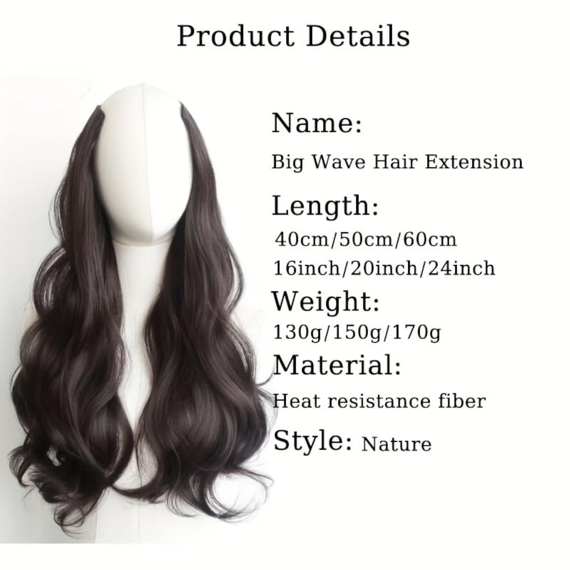 Luxury Premium 5 Clips Curly/Wavy Hair Clip On Extension