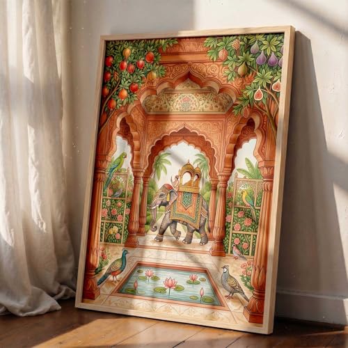Image of kotart Traditional Art Wall Painting Home Decoration With Frame For Living Room Bed Room Hotel Wall Decor Digital Reprint Engineered Wood (13X17 inch)