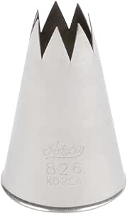 Ateco # 826 - Open Star Pastry Tip 1/2'' Opening Diameter- Stainless Steel