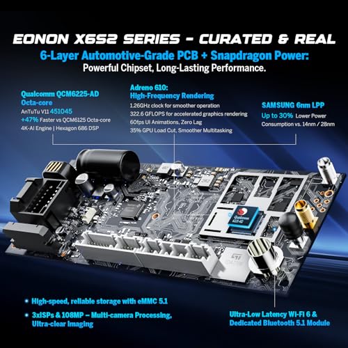 Image of Eonon GMX6S2 8 inch Car Stereo for Chevy /GMC /Buick (2007-2013),Octa Core 6+64GBCar Audio, CarPlay & Android Auto,5G LTE, WiFi 6,DSP Audio, Opt & Coax Output, Bluetooth