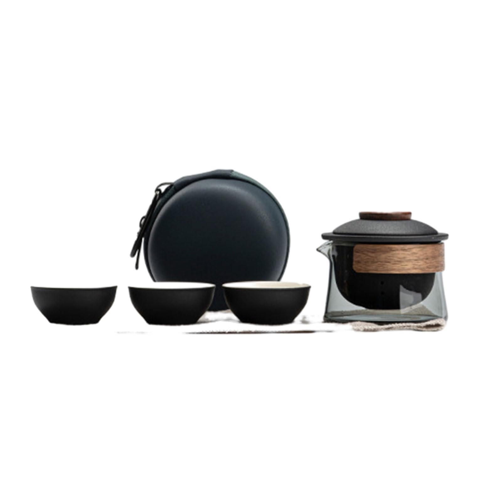 Xinsheinelry Ceramics Gongfu Tea Set Portable Travel Tea with Teapot Teacups Towel Bag Suitable for Home Outdoor Teaware