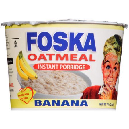 Foska Banana Oatmeal Instant Porridge, 2.6 oz (Pack of 6)