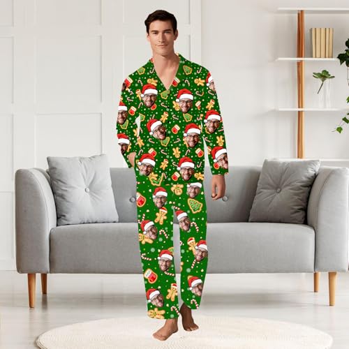 Custom Face Pajamas 1 Pack for Men & Women, Personalized PJs Great Gifts for Family, Couple,Friend Custom Christmas Pajamas3