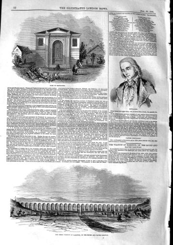CHEMIN DE FER 1846 DU VIADUC BARENTIN LE HAVRE DU TOMBEAU PESTALOZZI CHEMIN DE FER 1846 DU VIADUC BARENTIN LE HAVRE DU TOMBEAU PESTALOZZI