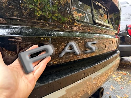 Image of Rear Inserts Tailgate Letters fit 2025 2026 Compatible with Passport Models, 3D Raised & Strong Adhesive Abs Plastic Rear Emblems Decals Letters, NOT Thin Decals- Chrome