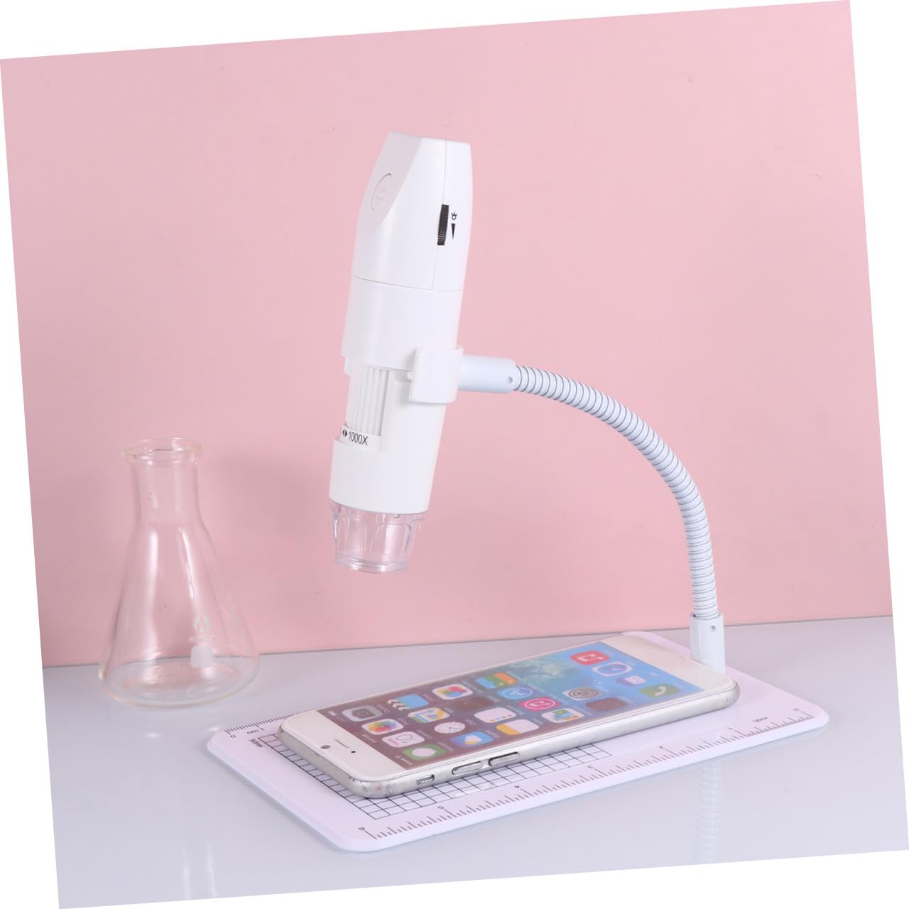 USB Handymikroskop 50-1000 Stück Kunststoff 2.0m 1920x1080p | Weiß, Hochauflösende Bildausgabe, für Antiquitätenporzellan und Biologieunterricht